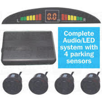 Streetwize Reverse Parking Kit with 4 Sensor and LED 12 V